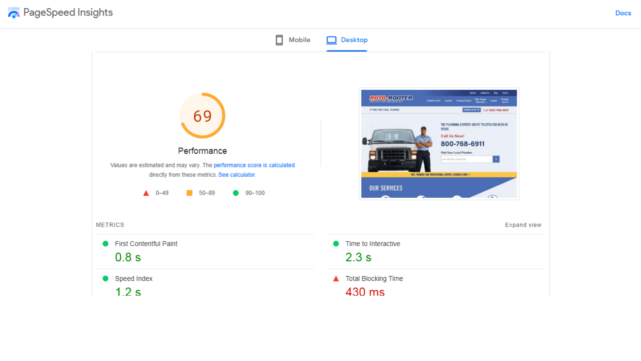 Page Speed Insight