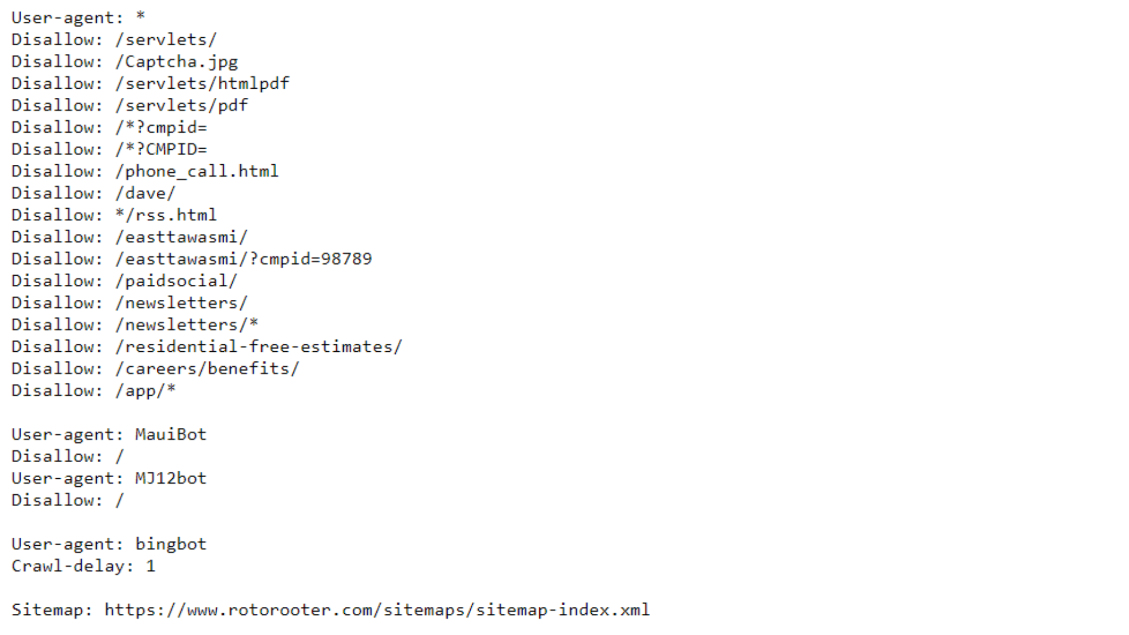 Robots.txt template